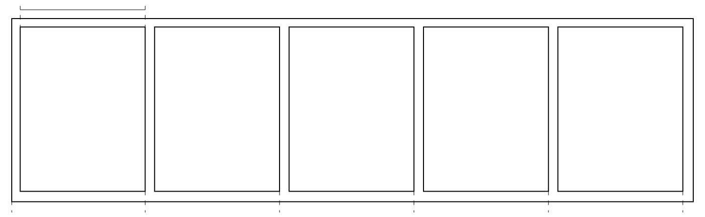 graphic showing an example wainscoting layout